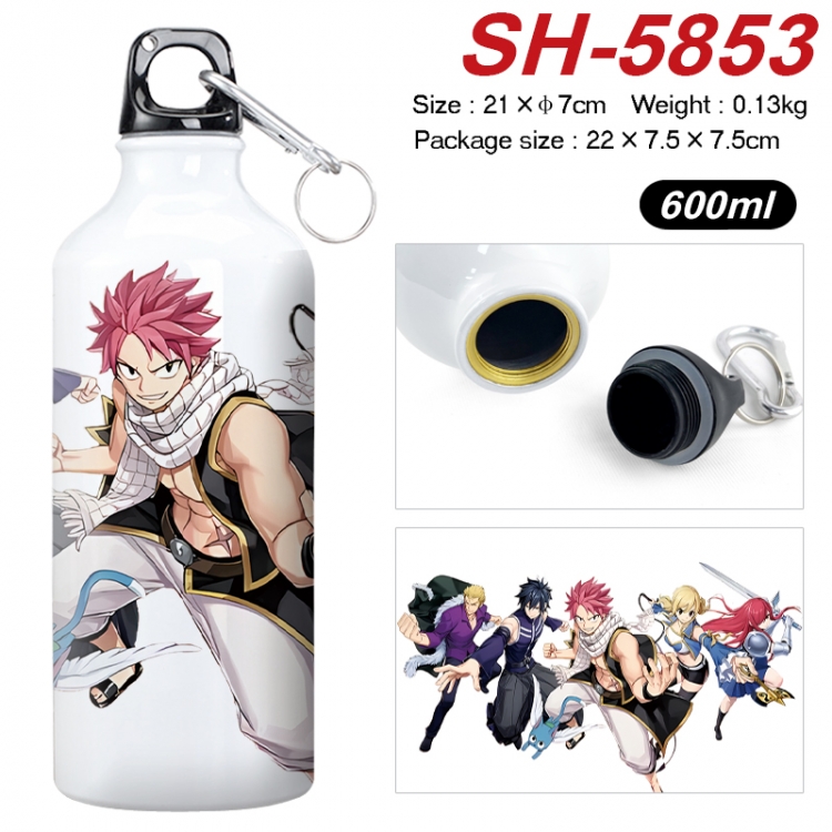 Fairy tail Anime print sports kettle aluminum kettle water cup 600ml 21x7cm SH-5853