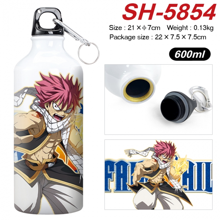 Fairy tail Anime print sports kettle aluminum kettle water cup 600ml 21x7cm SH-5854