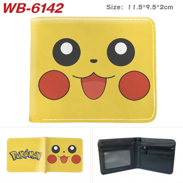 Pokemon Animation color PU leather half fold wallet 11.5X9X2CM WB-6142