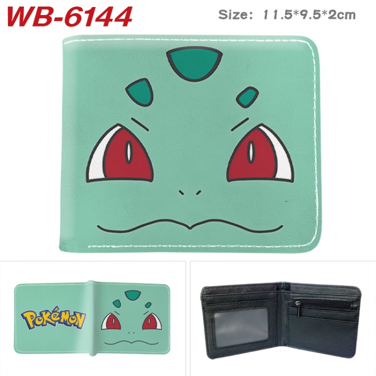 Pokemon Animation color PU leather half fold wallet 11.5X9X2CM WB-6144