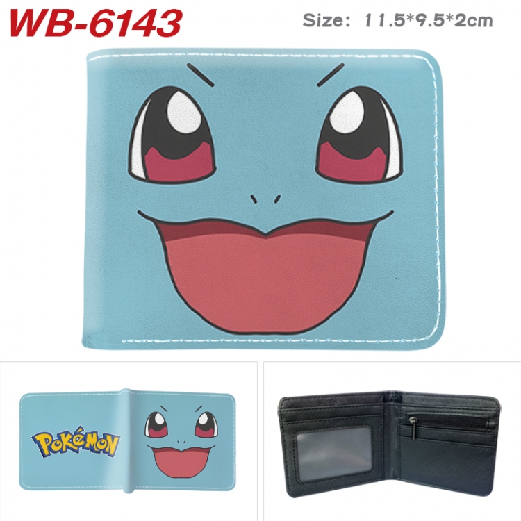 Pokemon Animation color PU leather half fold wallet 11.5X9X2CM WB-6143