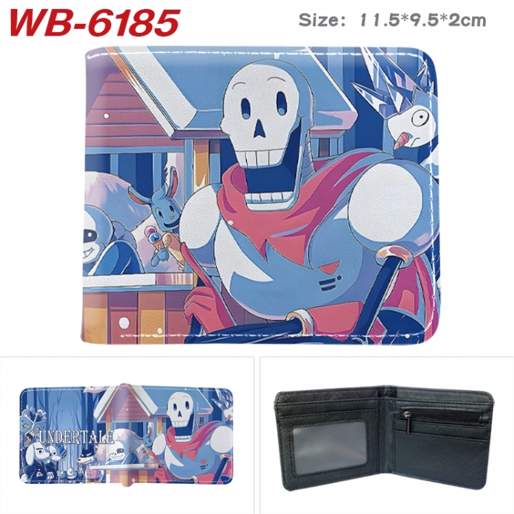 Undertale Animation color PU leather half fold wallet 11.5X9X2CM WB-6185