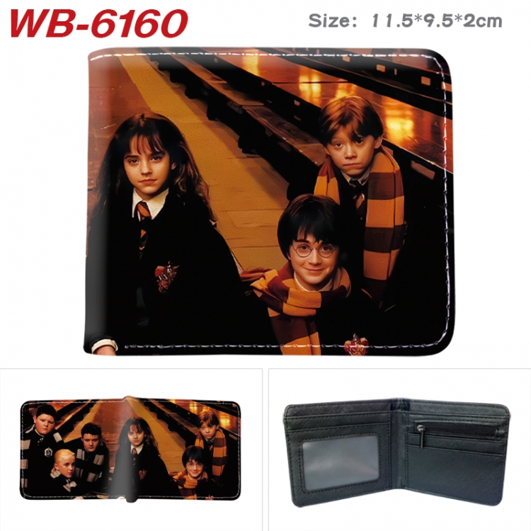 Harry Potter Animation color PU leather half fold wallet 11.5X9X2CM WB-6160