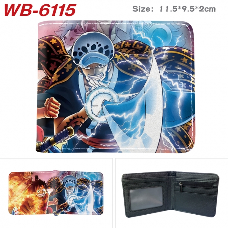 One Piece Animation color PU leather half fold wallet 11.5X9X2CM WB-6115