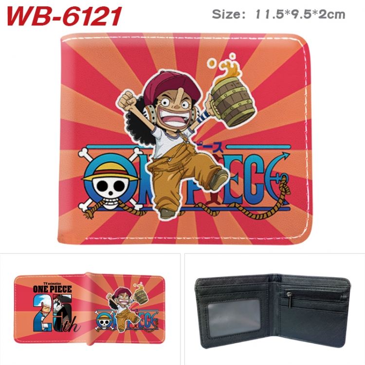 One Piece Animation color PU leather half fold wallet 11.5X9X2CM WB-6121