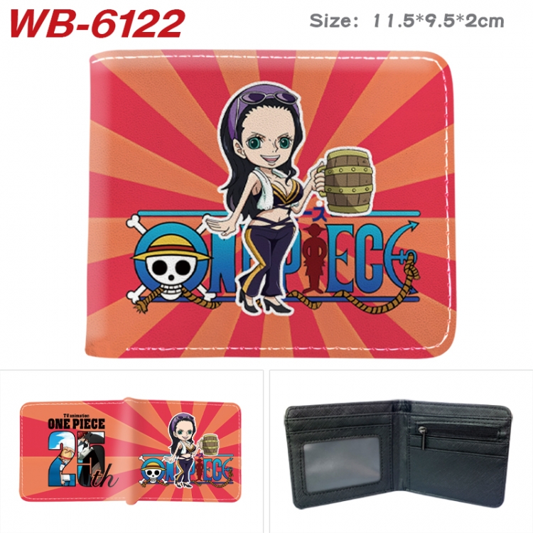 One Piece Animation color PU leather half fold wallet 11.5X9X2CM WB-6122