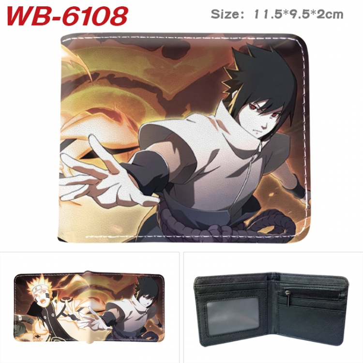 Naruto Animation color PU leather half fold wallet 11.5X9X2CM WB-6108