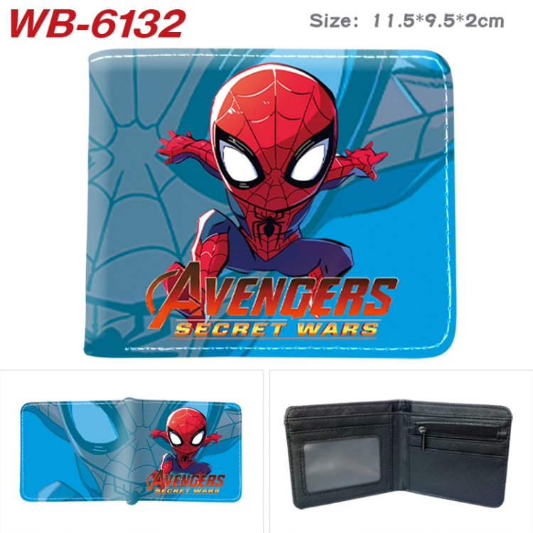 Marvel Animation color PU leather half fold wallet 11.5X9X2CM WB-6132