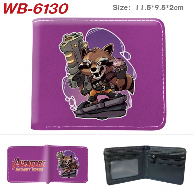 Marvel Animation color PU leather half fold wallet 11.5X9X2CM WB-6130