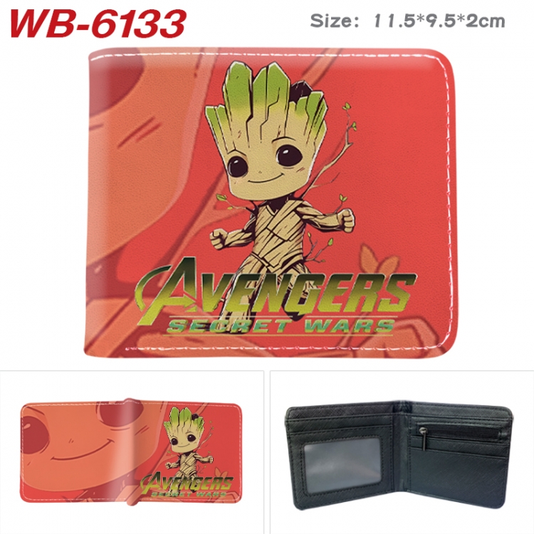 Marvel Animation color PU leather half fold wallet 11.5X9X2CM WB-6133