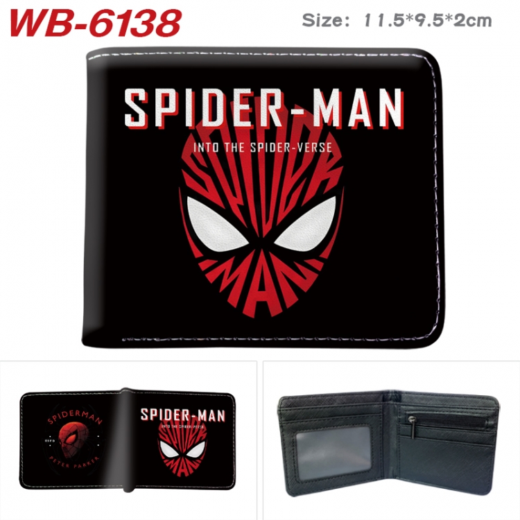 Marvel Animation color PU leather half fold wallet 11.5X9X2CM WB-6138