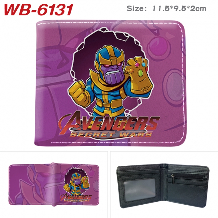 Marvel Animation color PU leather half fold wallet 11.5X9X2CM WB-6131