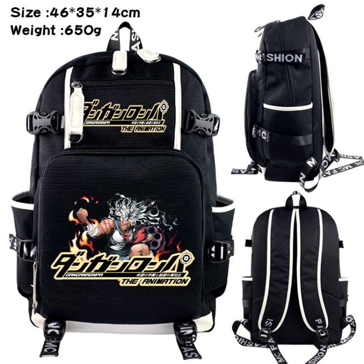 Dangan-Ronpa Data USB backpack Cartoon printed student backpack 46X35X14CM 650G