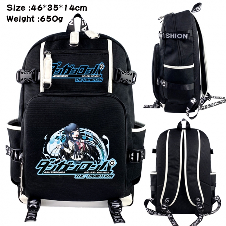 Dangan-Ronpa Data USB backpack Cartoon printed student backpack 46X35X14CM 650G