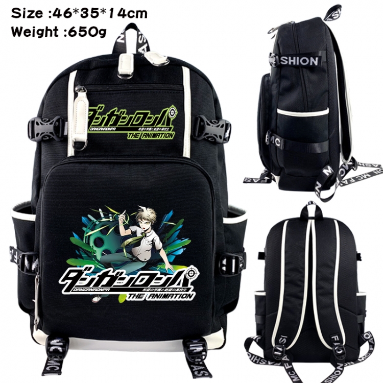 Dangan-Ronpa Data USB backpack Cartoon printed student backpack 46X35X14CM 650G