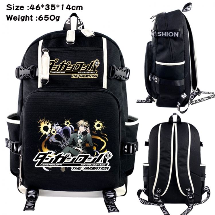 Dangan-Ronpa Data USB backpack Cartoon printed student backpack 46X35X14CM 650G