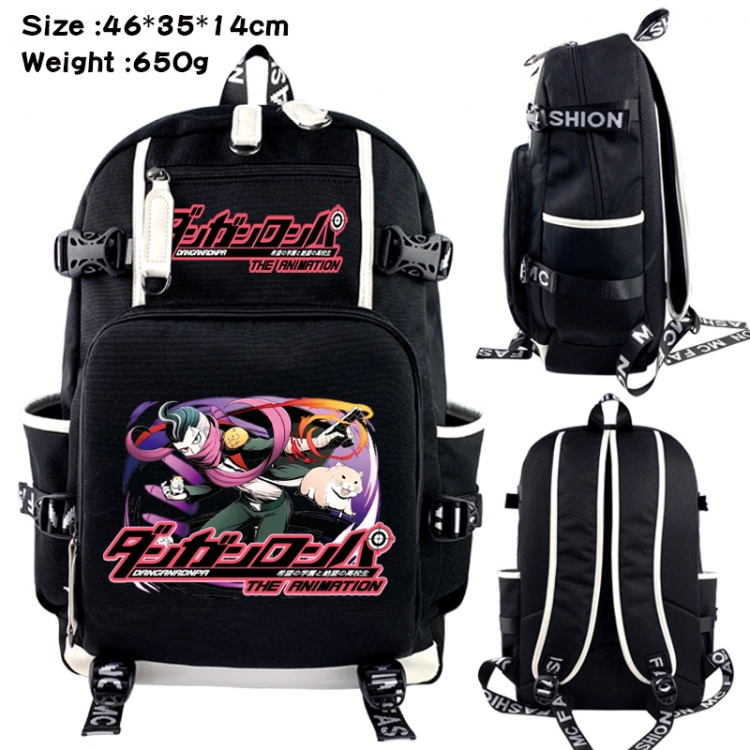 Dangan-Ronpa Data USB backpack Cartoon printed student backpack 46X35X14CM 650G