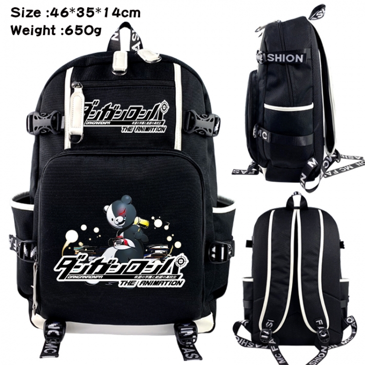 Dangan-Ronpa Data USB backpack Cartoon printed student backpack 46X35X14CM 650G