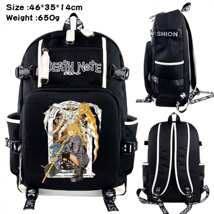 Death note Data USB backpack Cartoon printed student backpack 46X35X14CM 650G