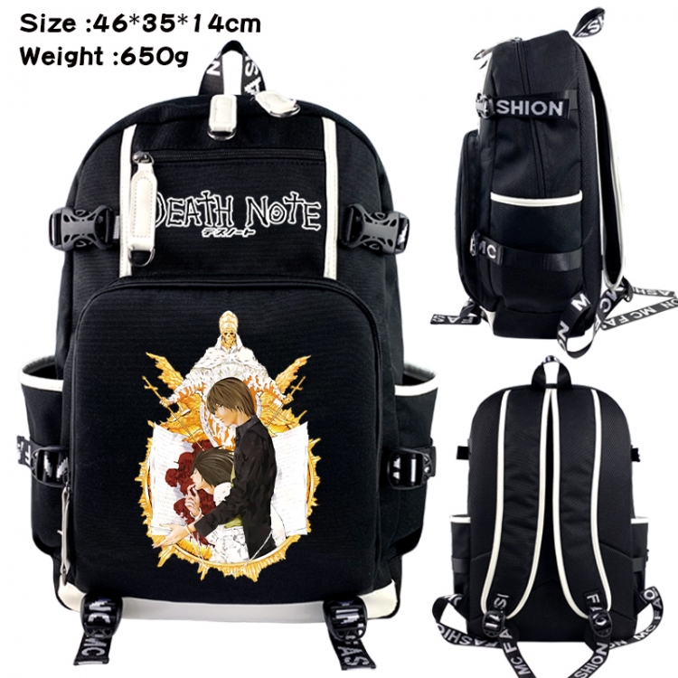 Death note Data USB backpack Cartoon printed student backpack 46X35X14CM 650G