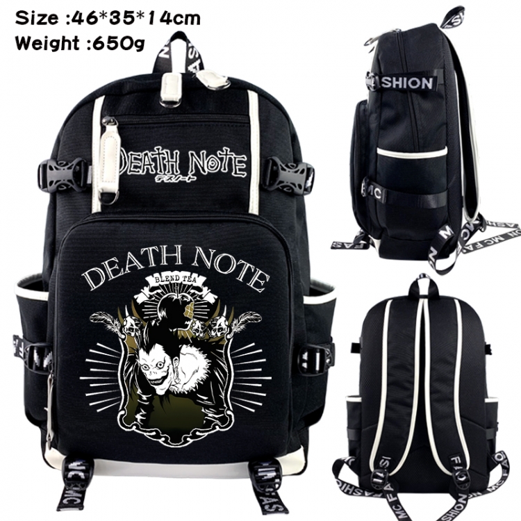 Death note Data USB backpack Cartoon printed student backpack 46X35X14CM 650G