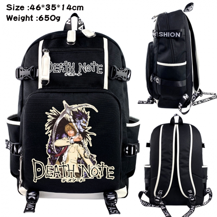 Death note Data USB backpack Cartoon printed student backpack 46X35X14CM 650G