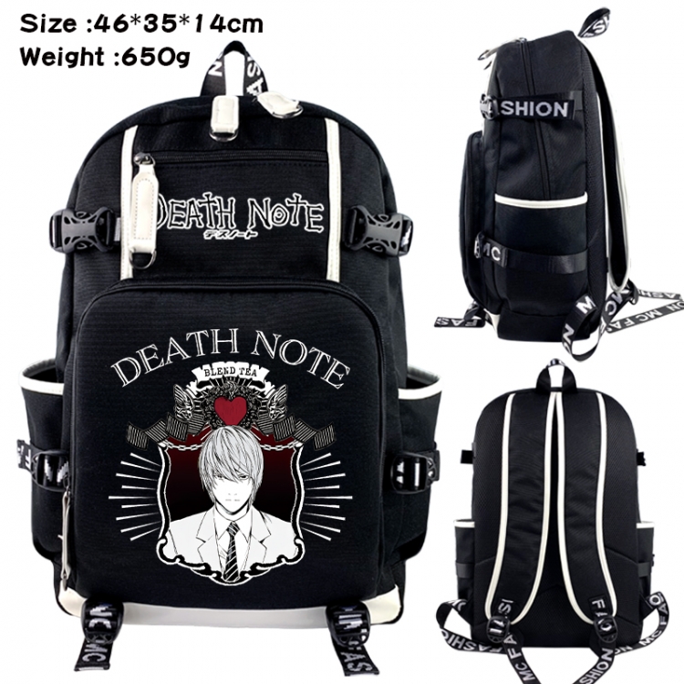 Death note Data USB backpack Cartoon printed student backpack 46X35X14CM 650G