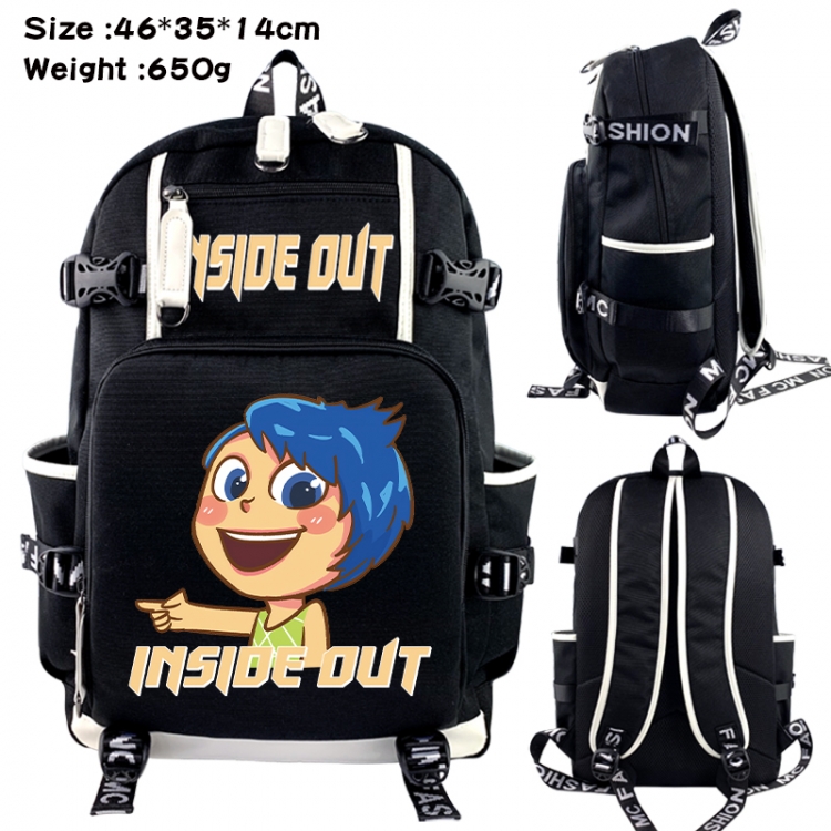 Inside Out Data USB backpack Cartoon printed student backpack 46X35X14CM 650G