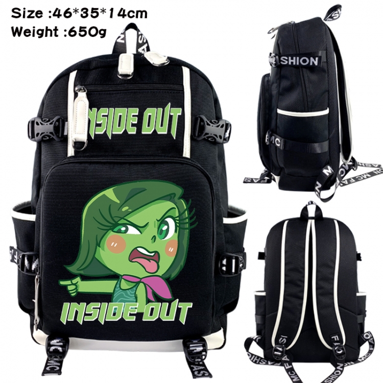 Inside Out Data USB backpack Cartoon printed student backpack 46X35X14CM 650G