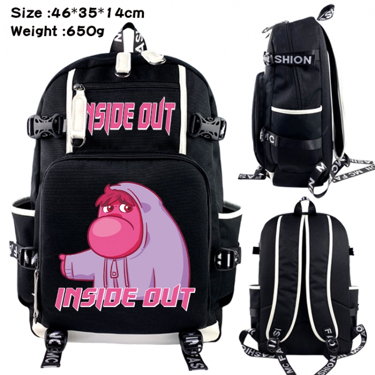 Inside Out Data USB backpack Cartoon printed student backpack 46X35X14CM 650G