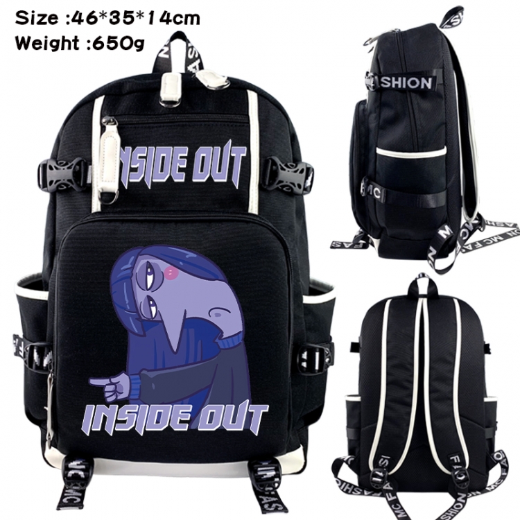 Inside Out Data USB backpack Cartoon printed student backpack 46X35X14CM 650G