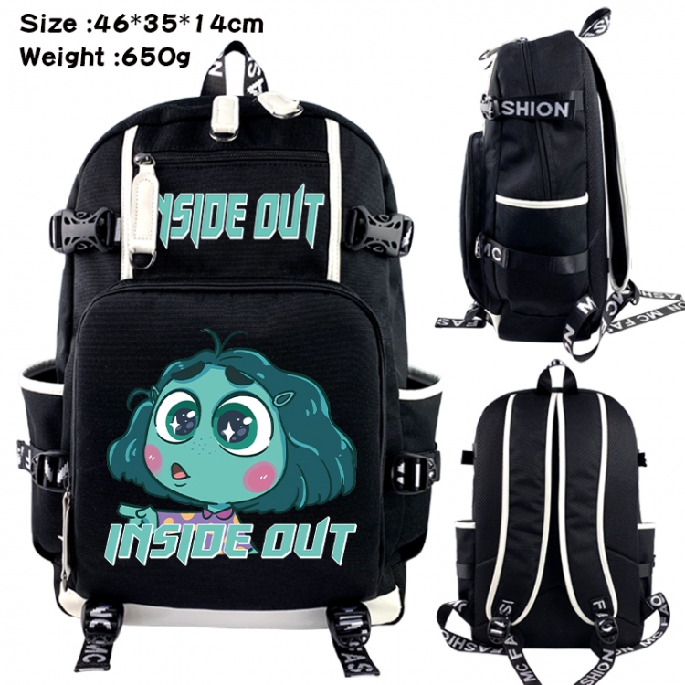 Inside Out Data USB backpack Cartoon printed student backpack 46X35X14CM 650G