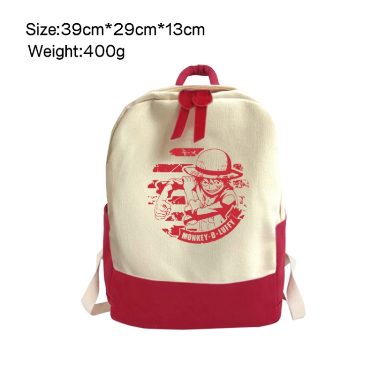 One Piece Anime Surrounding Canvas Colorful Backpack 39x29x13cm