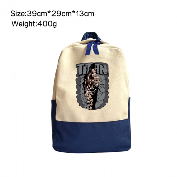 Shingeki no Kyojin Anime Surrounding Canvas Colorful Backpack 39x29x13cm