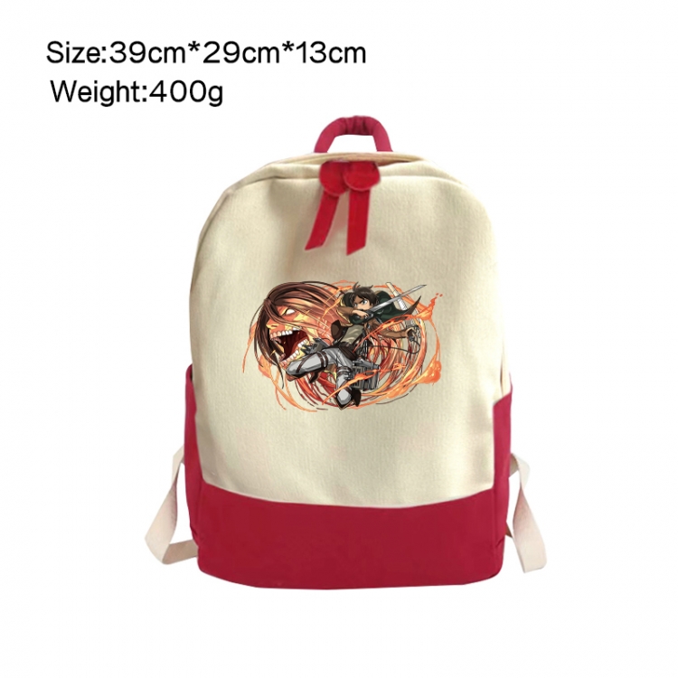 Shingeki no Kyojin Anime Surrounding Canvas Colorful Backpack 39x29x13cm