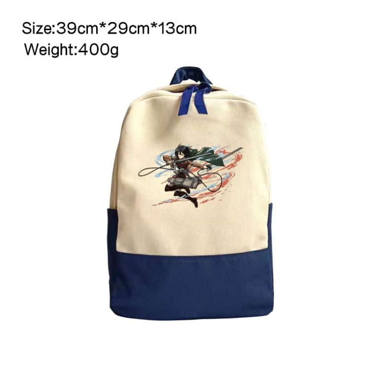 Shingeki no Kyojin Anime Surrounding Canvas Colorful Backpack 39x29x13cm