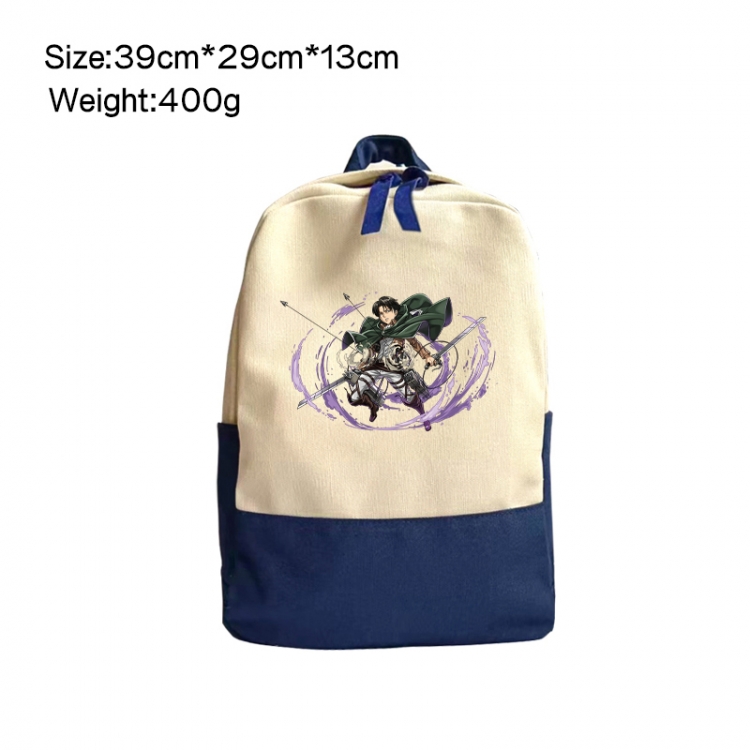 Shingeki no Kyojin Anime Surrounding Canvas Colorful Backpack 39x29x13cm