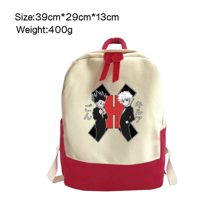 HunterXHunter Anime Surrounding Canvas Colorful Backpack 39x29x13cm