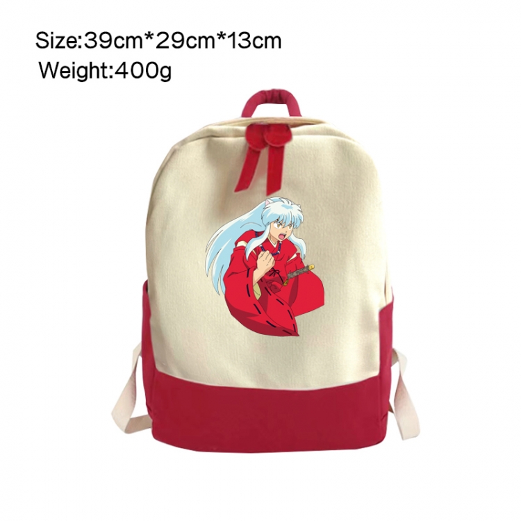 Inuyasha Anime Surrounding Canvas Colorful Backpack 39x29x13cm