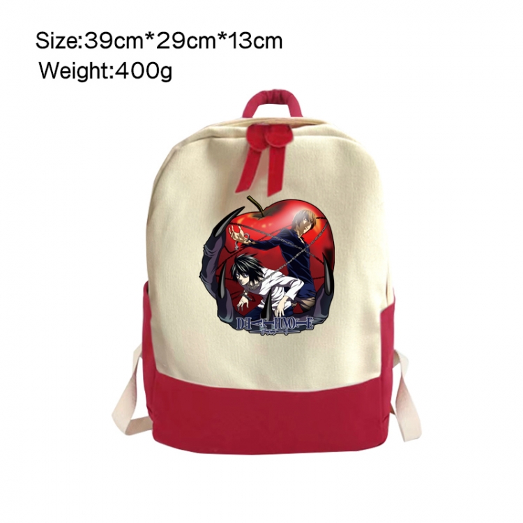 Death note Anime Surrounding Canvas Colorful Backpack 39x29x13cm