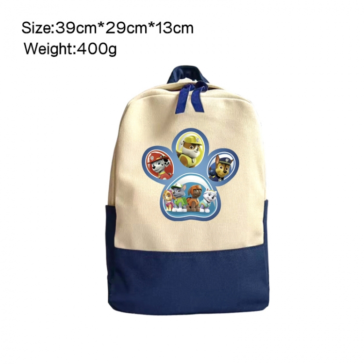 PAW Patrol Anime Surrounding Canvas Colorful Backpack 39x29x13cm