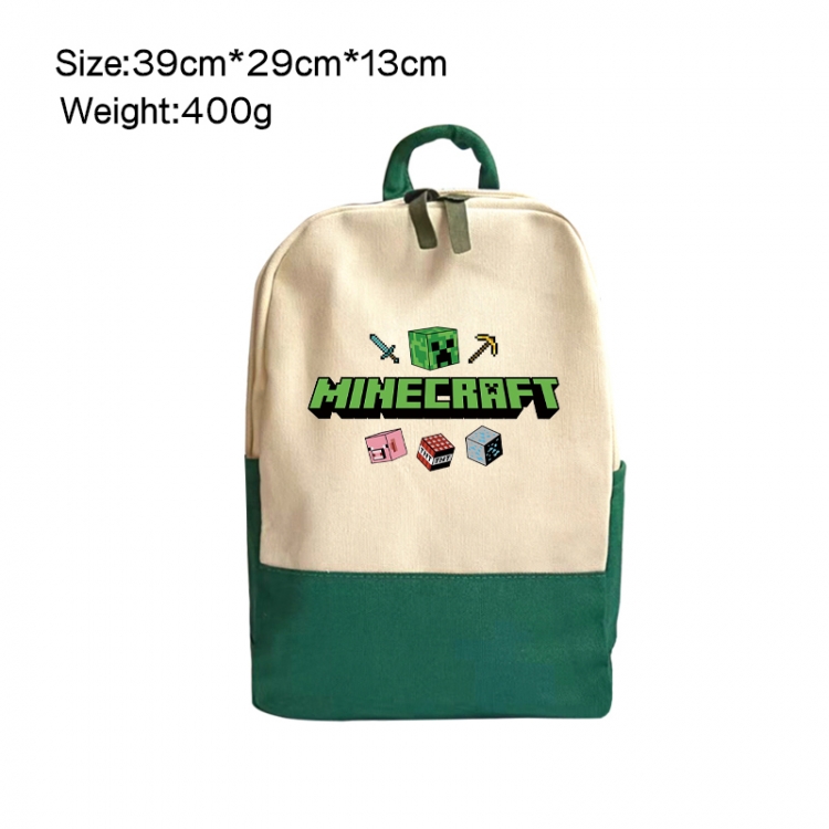 Minecraft Anime Surrounding Canvas Colorful Backpack 39x29x13cm