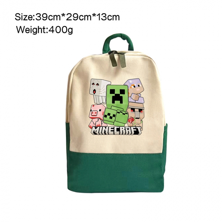 Minecraft Anime Surrounding Canvas Colorful Backpack 39x29x13cm