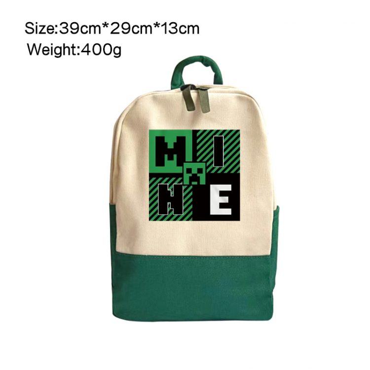 Minecraft Anime Surrounding Canvas Colorful Backpack 39x29x13cm