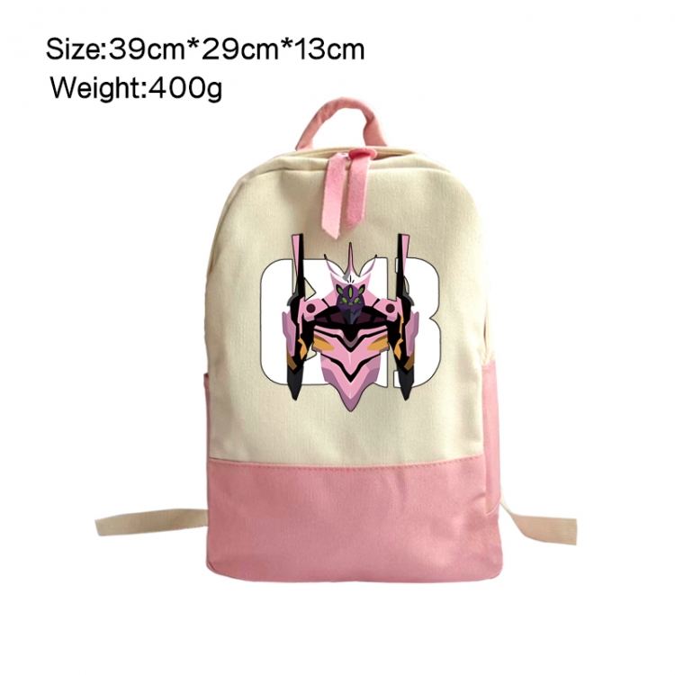 EVA Anime Surrounding Canvas Colorful Backpack 39x29x13cm