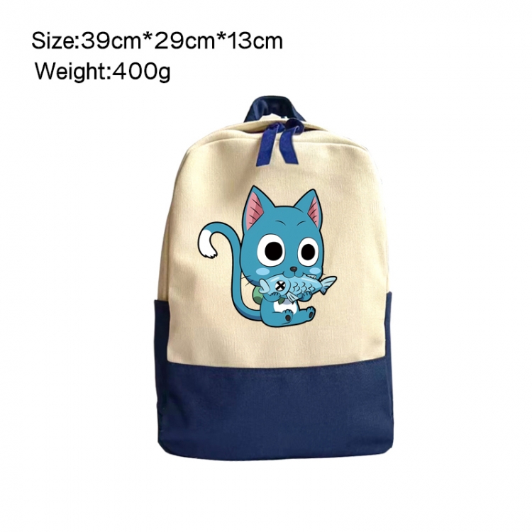 Fairy tail Anime Surrounding Canvas Colorful Backpack 39x29x13cm