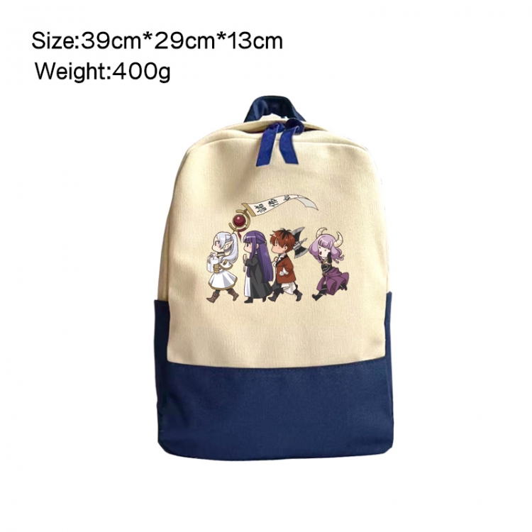 Frieren: Beyond Journey's Anime Surrounding Canvas Colorful Backpack 39x29x13cm