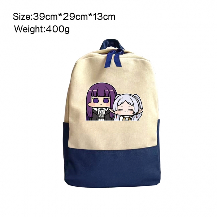 Frieren: Beyond Journey's Anime Surrounding Canvas Colorful Backpack 39x29x13cm