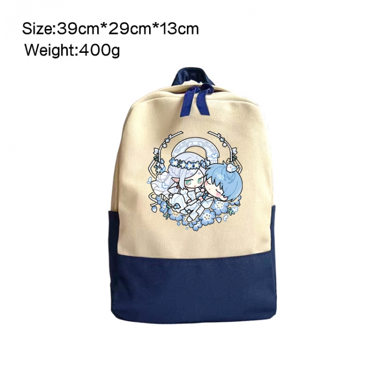 Frieren: Beyond Journey's Anime Surrounding Canvas Colorful Backpack 39x29x13cm