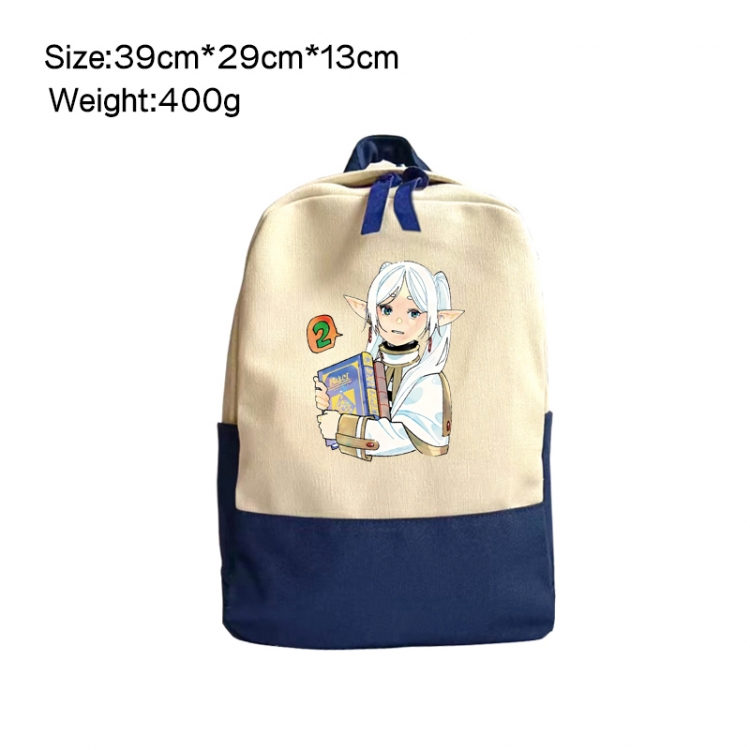 Frieren: Beyond Journey's Anime Surrounding Canvas Colorful Backpack 39x29x13cm